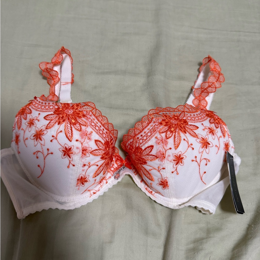 (NWT) LADY Lace embroidered women push-up bra 75D